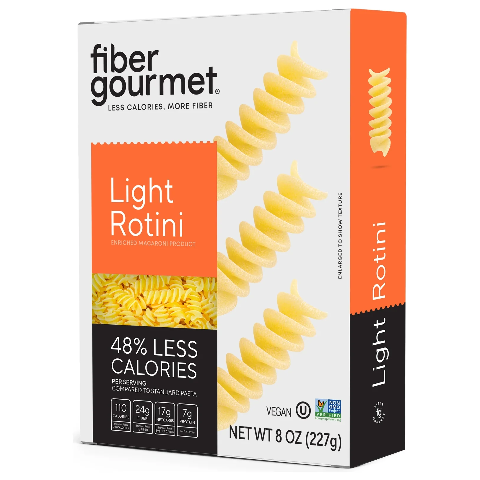 Fiber Gourmet - High Fiber Light Pasta - Rotini ** Case of 12 ** (227g per box) - Image 3