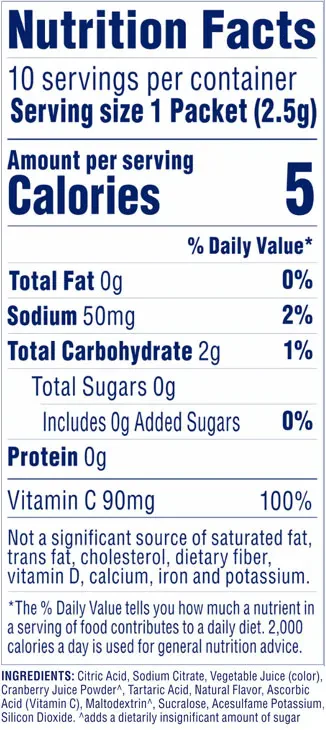 Ocean Spray Zero Sugar Drink Mix - Cran x Grape - 10 packets - Image 2