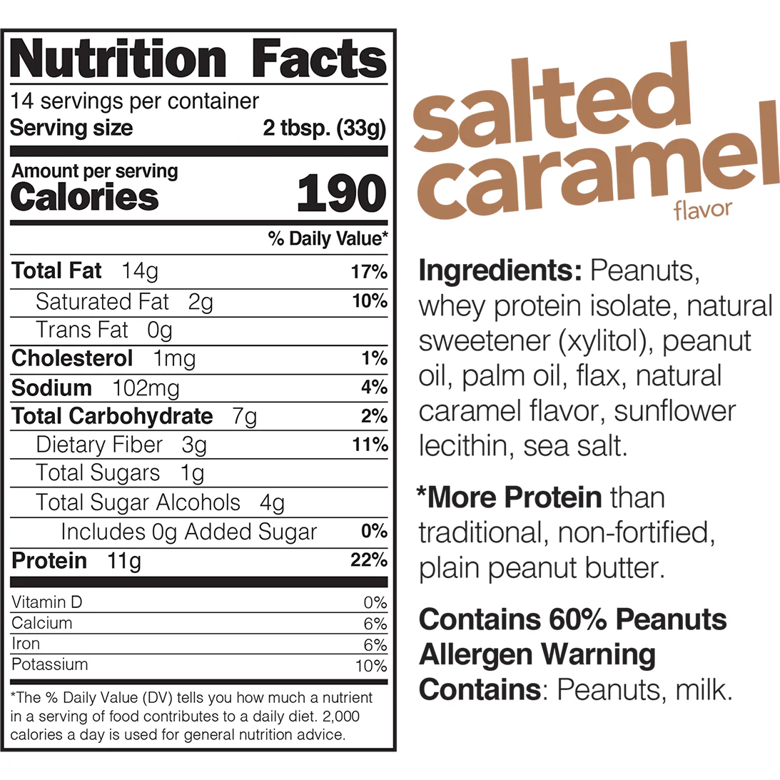 Nuts N More - High Protein Spread - Salted Caramel - 16 oz - Image 2